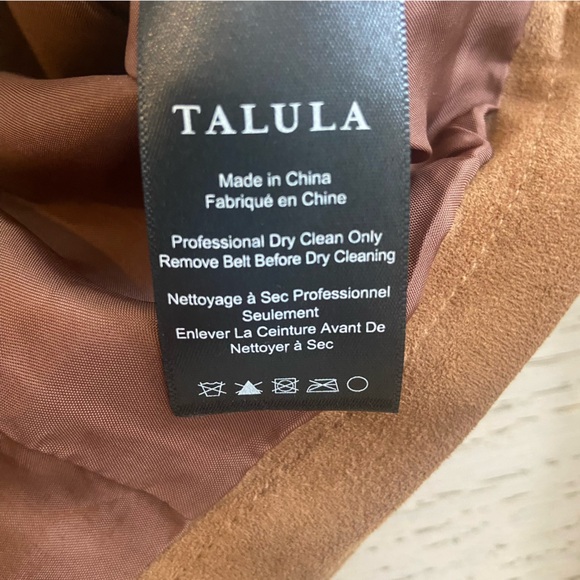 ARITZIA TALULA Morton Faux Suede Moto Jacket XS Caramel Cropped - Picture 7 of 10